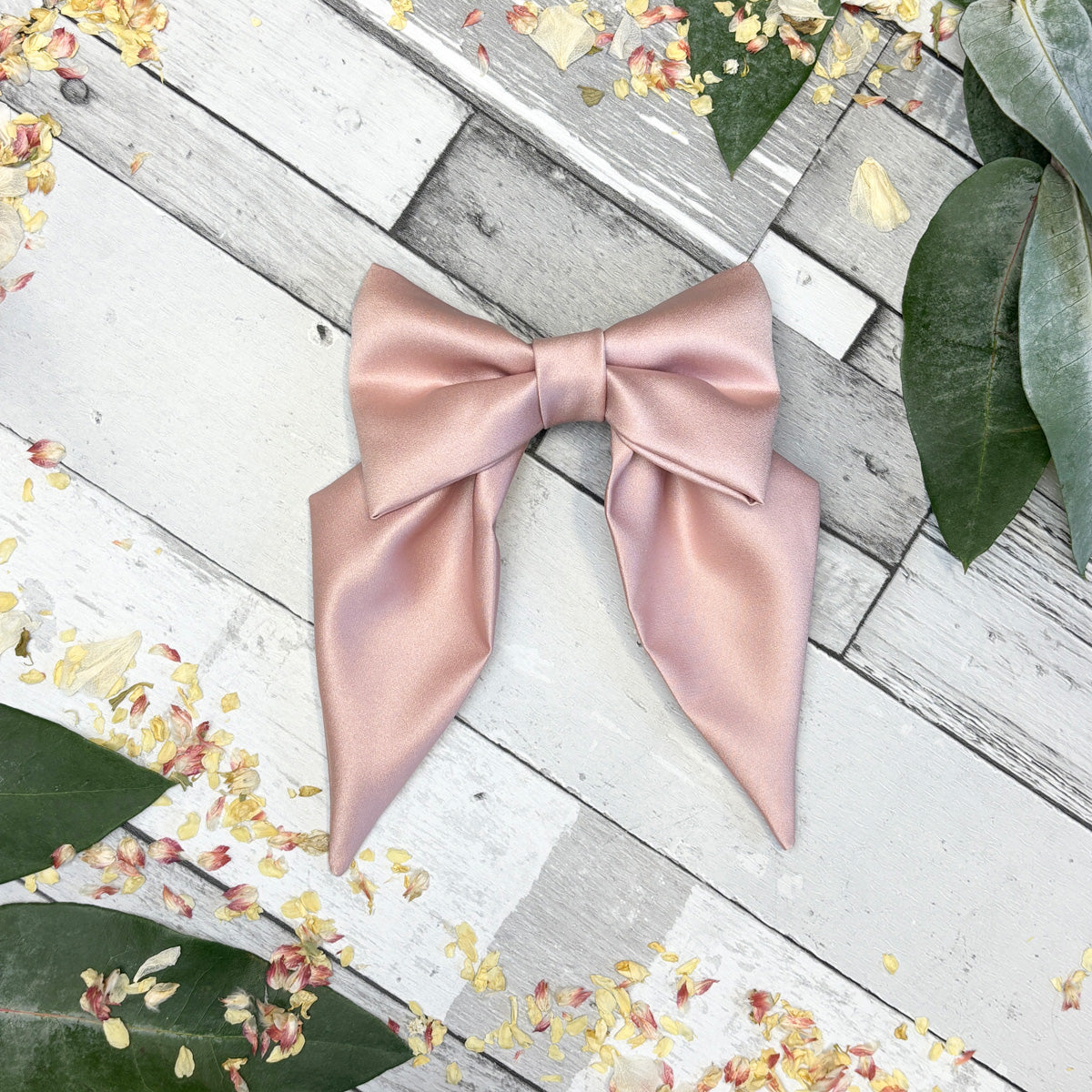 Rose Gold Bridesmaids Hair Bow
