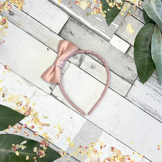 Rose Gold Small Bow Bridesmaids Headband