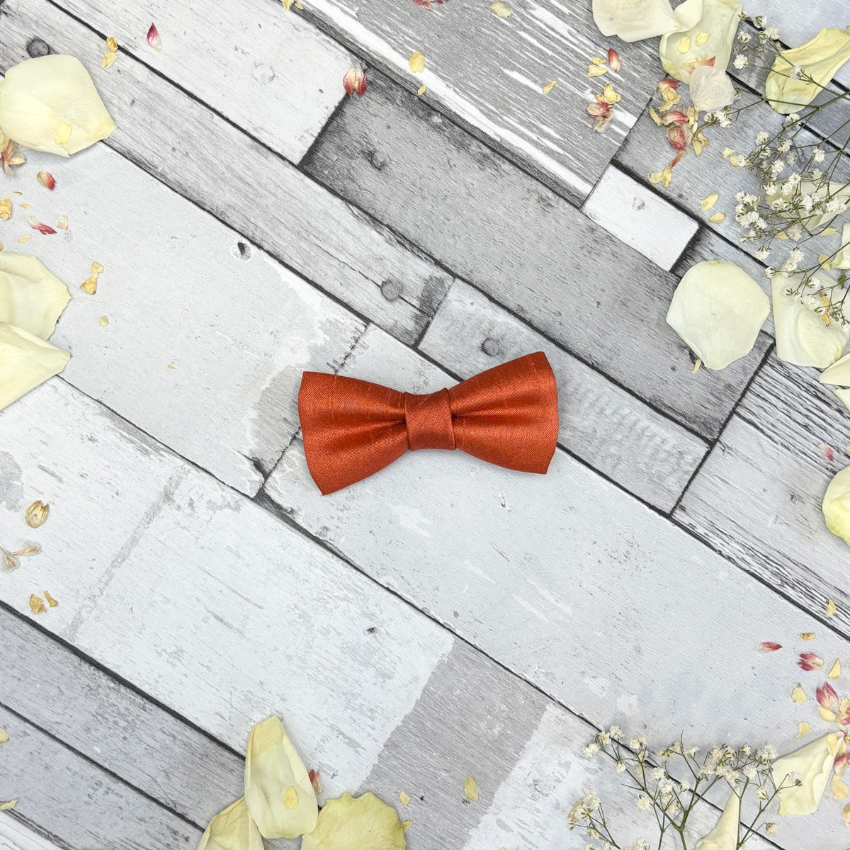 Rust Shantung Boys Bow Ties