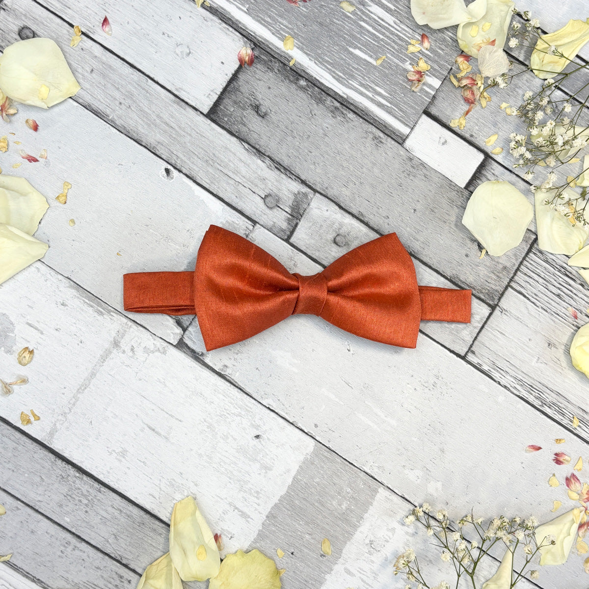 Rust Shantung Bow Tie