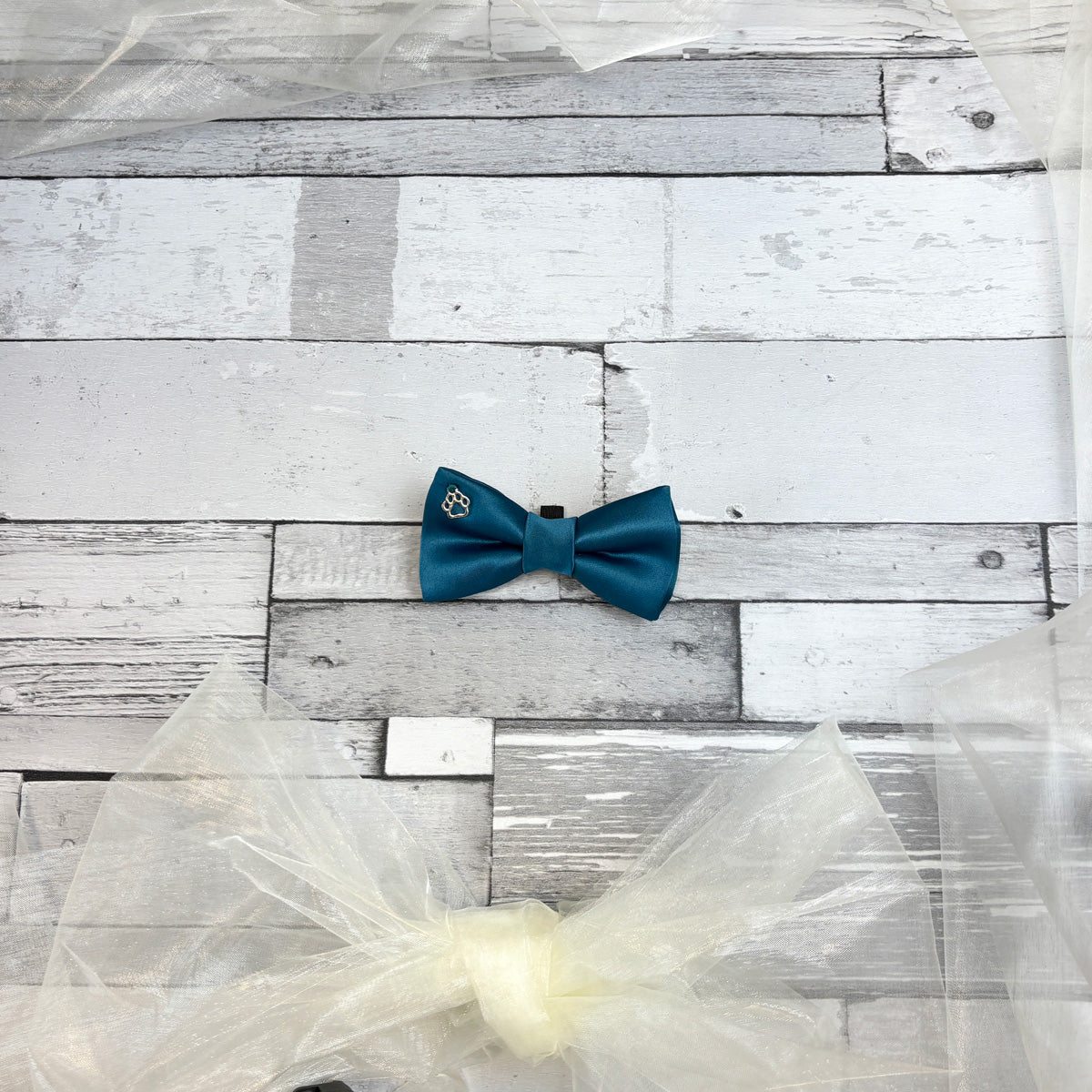 Peacock Dog Bow Tie