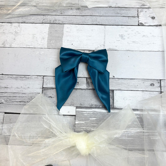 Peacock Bridesmaids Hair Bow