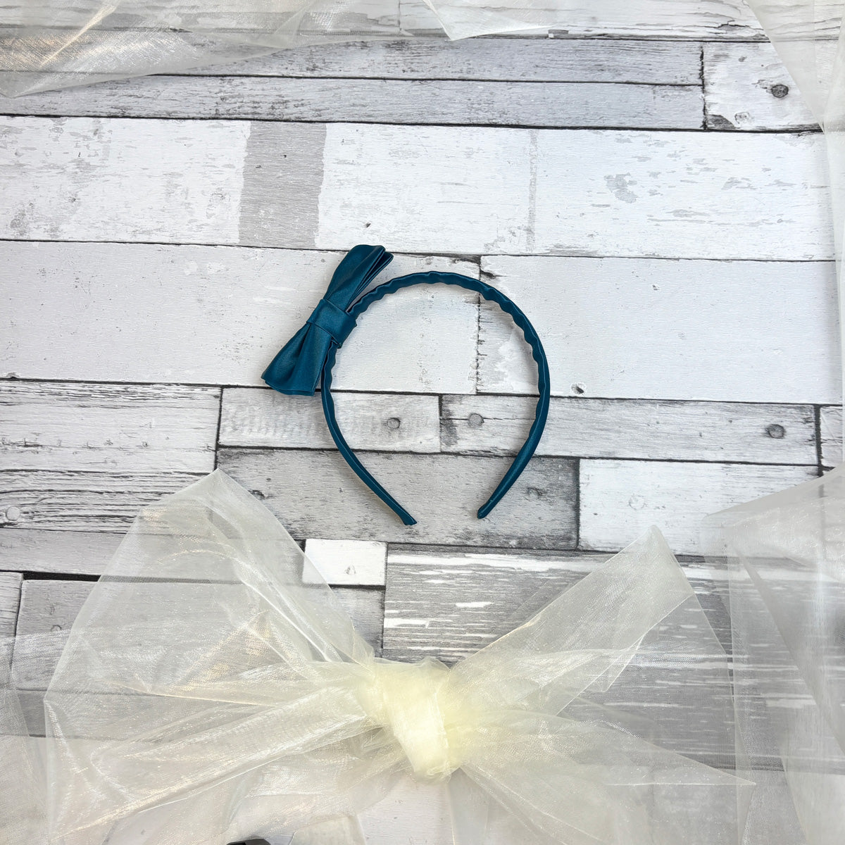Peacock Small Bow Bridesmaids Headband