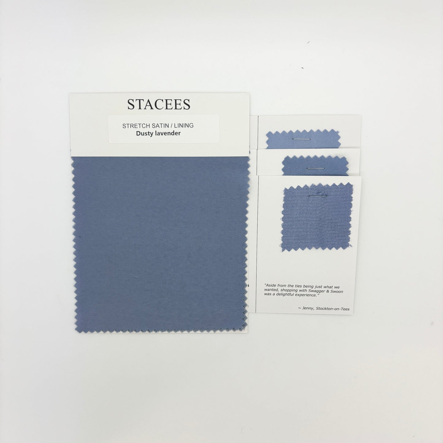 Stacees - Dusty Lavender Stretch Satin Swatch Matches