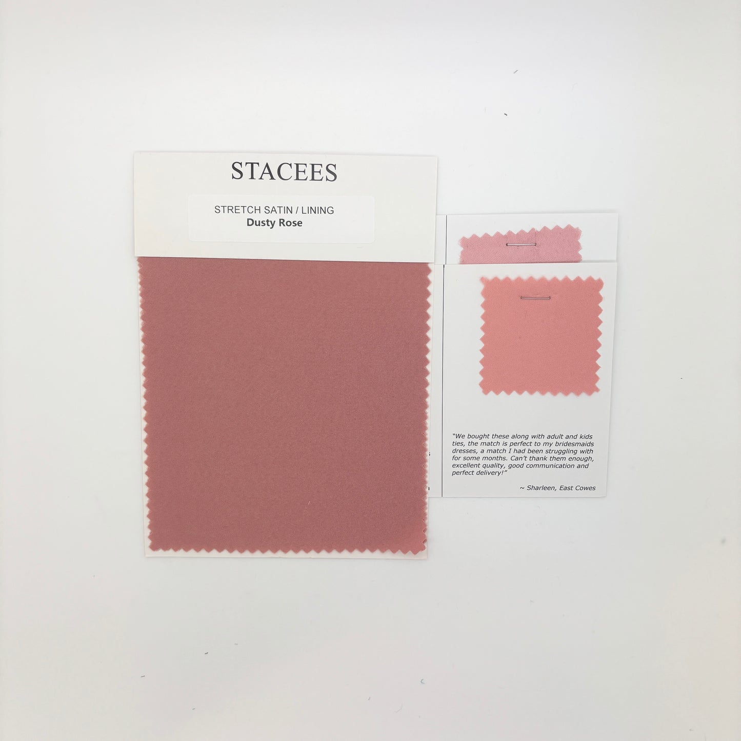 Stacees - Dusty Rose Stretch Satin Swatch Matches