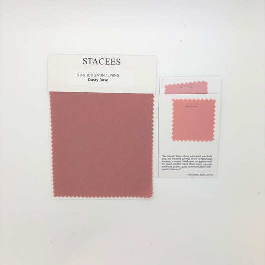 Stacees - Dusty Rose Stretch Satin Swatch Matches