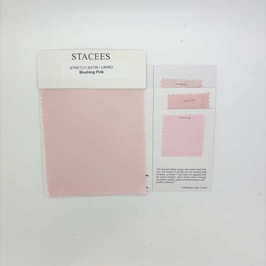 Stacees - Blushing Pink Stretch Satin Swatch Matches