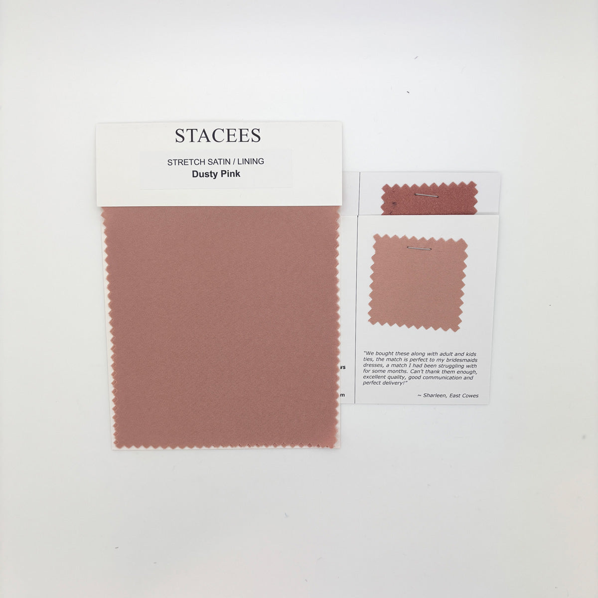 Stacees - Dusty Pink Stretch Satin Swatch Matches