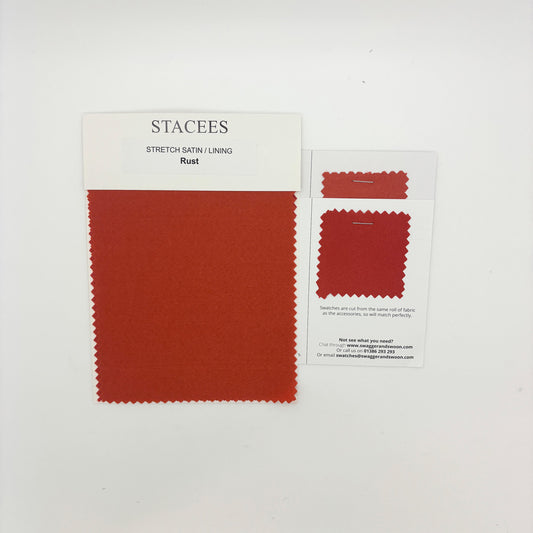 Stacees - Rust Stretch Satin Swatch Matches