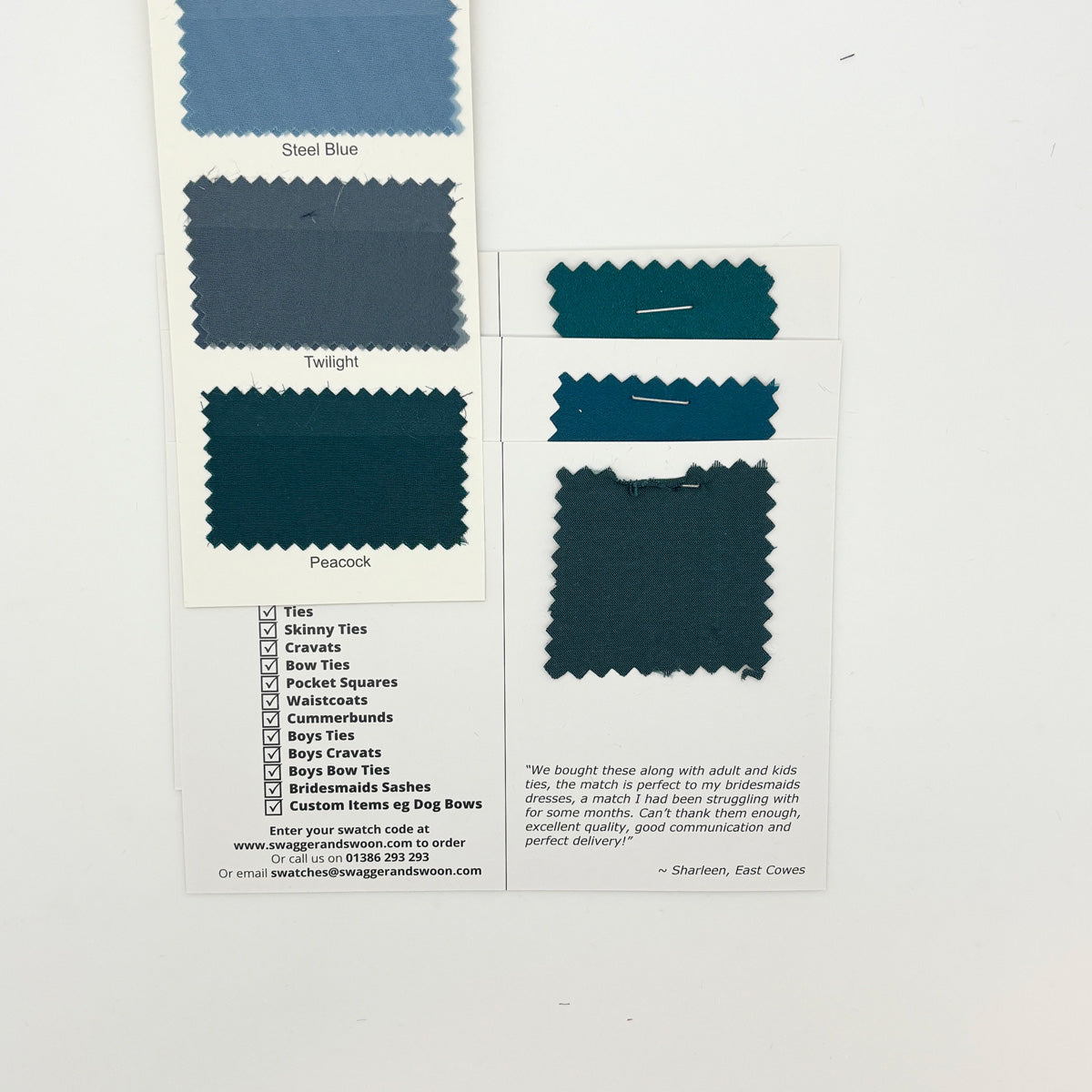 Azazie - Peacock Swatch Matches