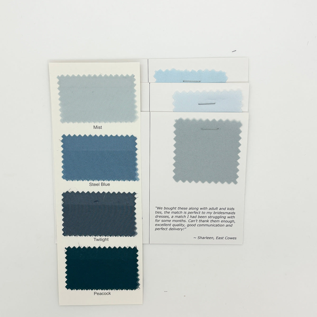 Azazie - Mist Swatch Matches