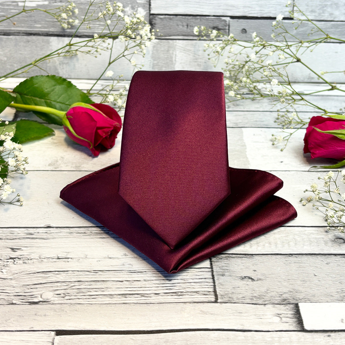 Burgundy Tie & Socks Gift Set