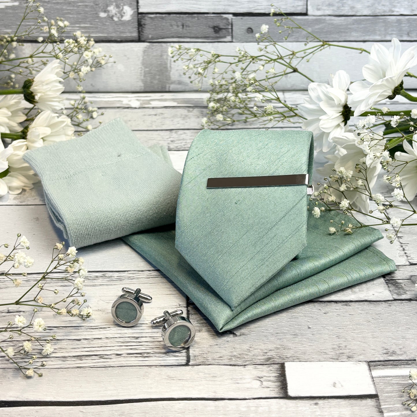 Seagrass Shantung Pocket Square