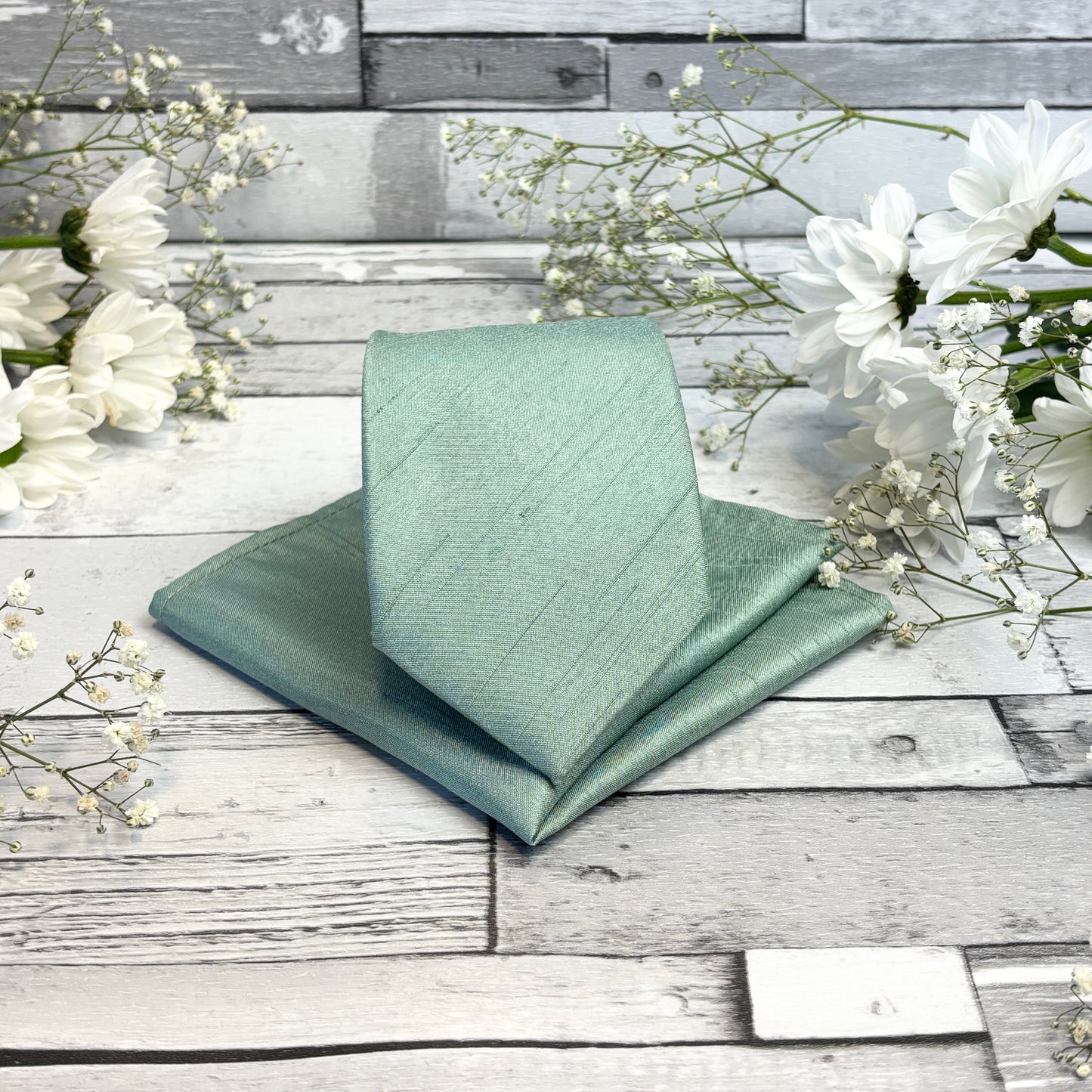 Seagrass Shantung Pocket Square