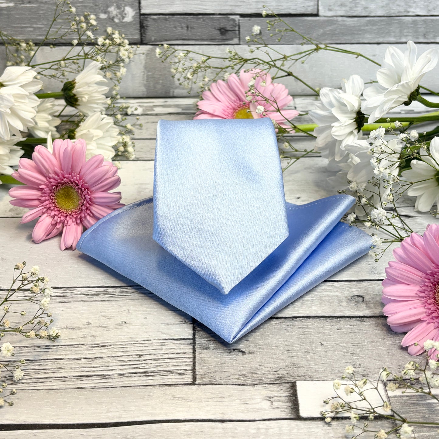 Blue Daisy Wedding Tie