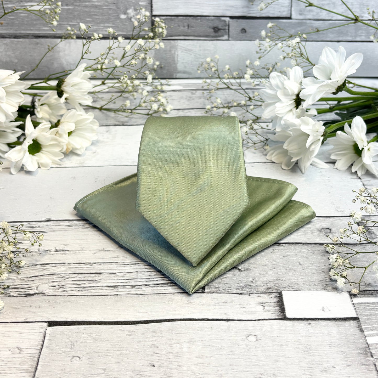 Dusty Sage Tie & Socks Gift Set