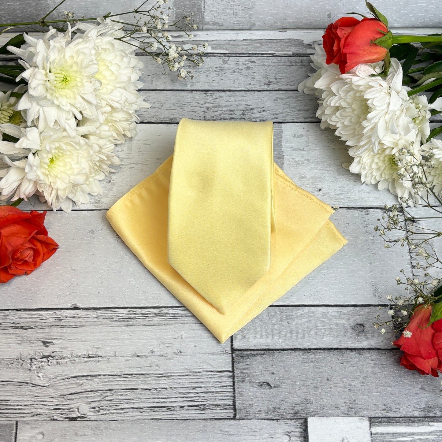 Sherbet Lemon Pocket Square