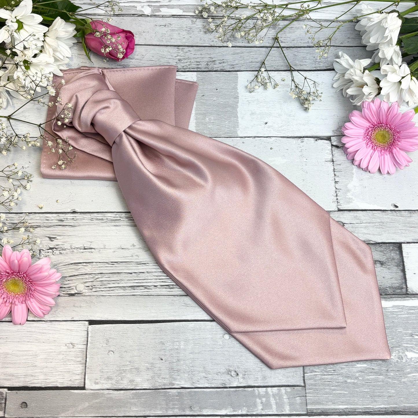 Suede Pink Wedding Cravat