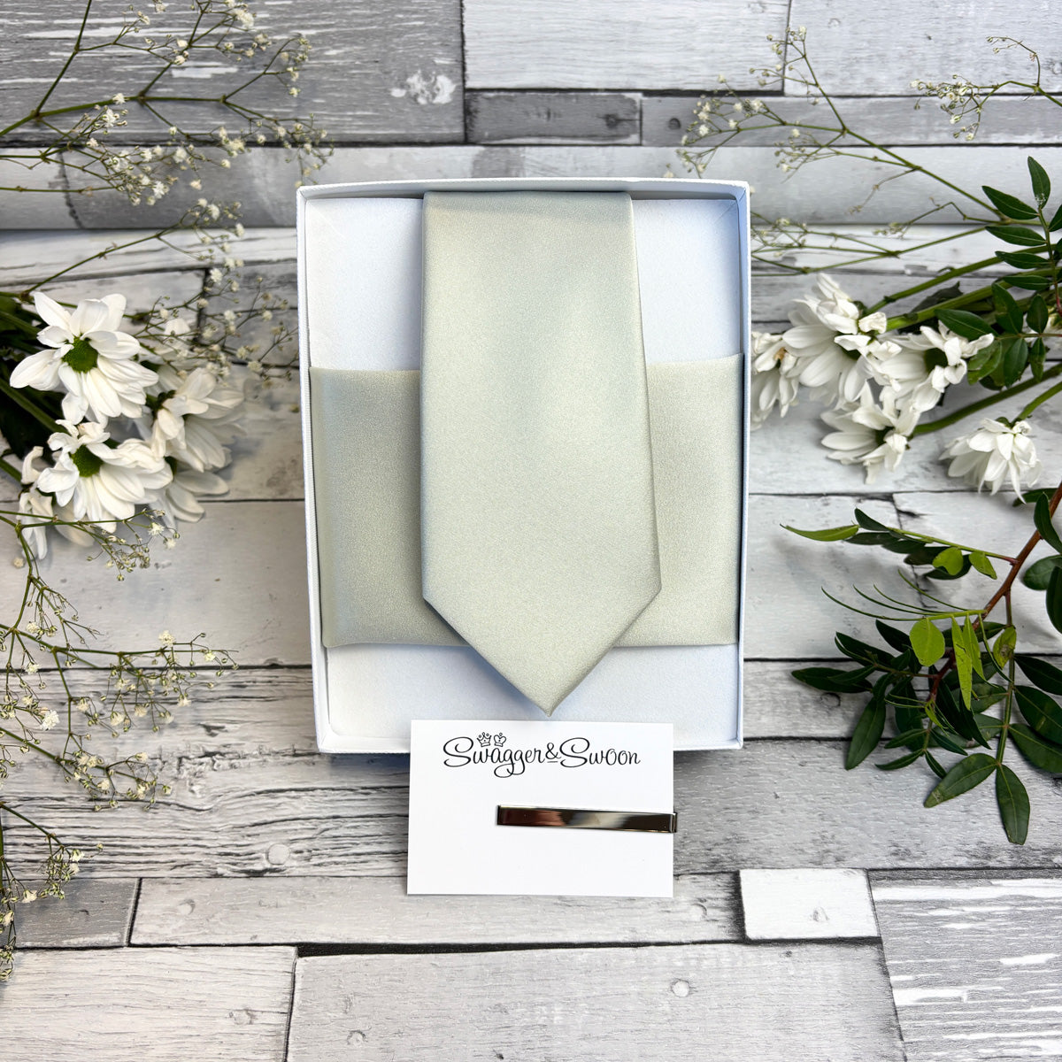 Silver Birch Wedding Tie