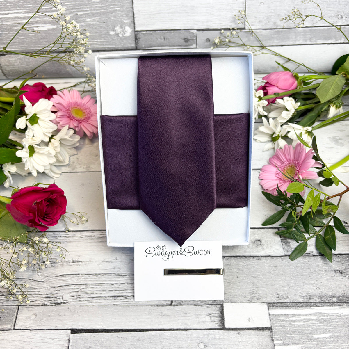 Plum Wedding Tie
