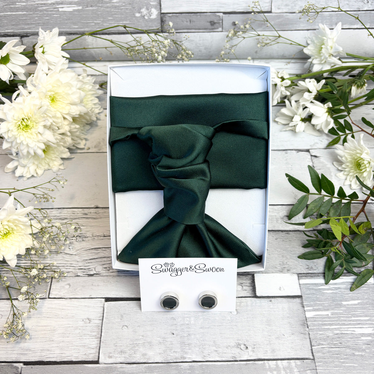 Bottle Green Wedding Cravat