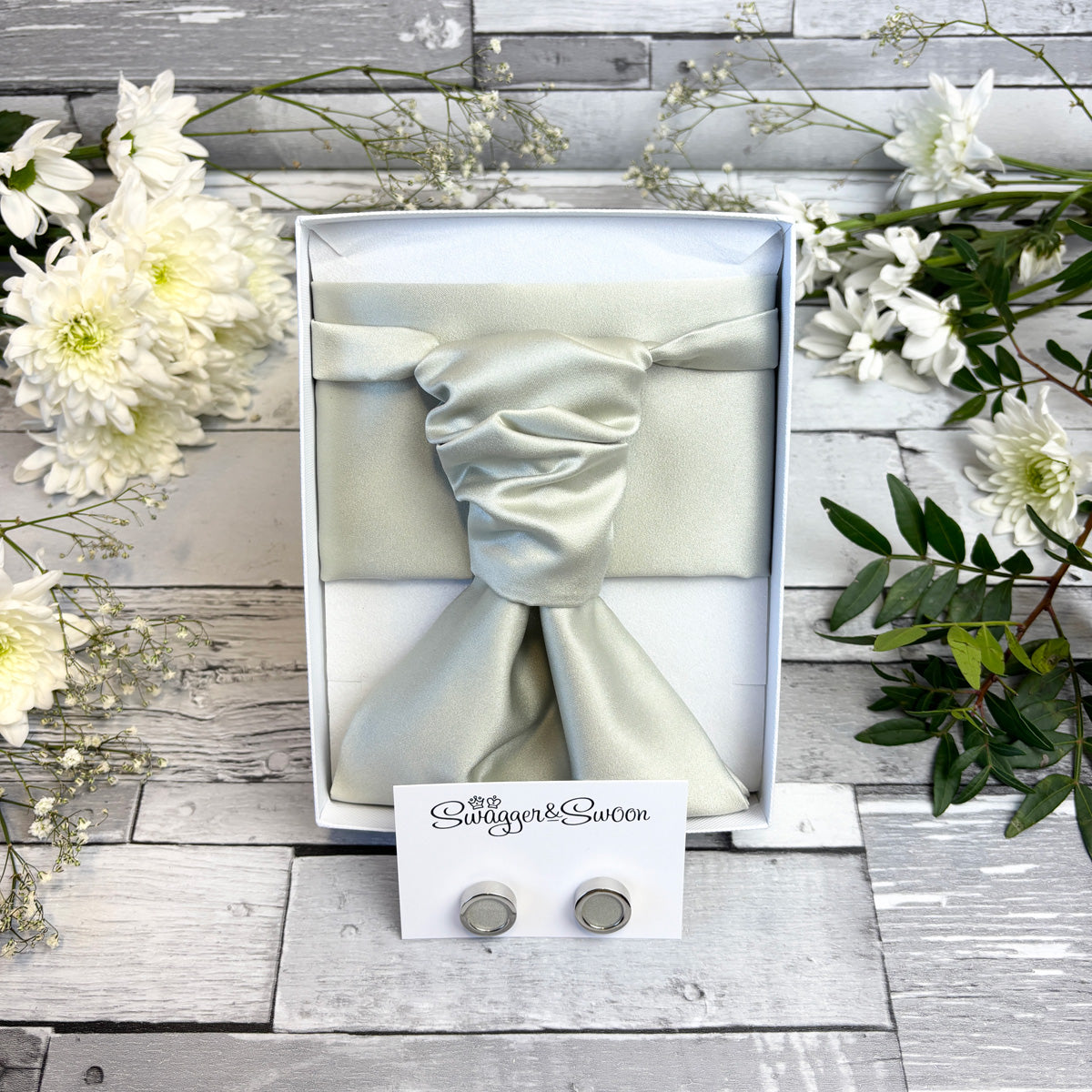 Silver Birch Wedding Cravat