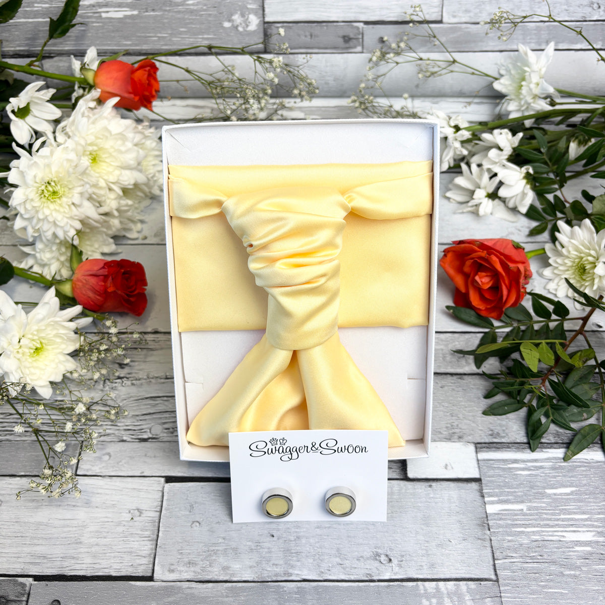 Sherbet Lemon Wedding Cravat