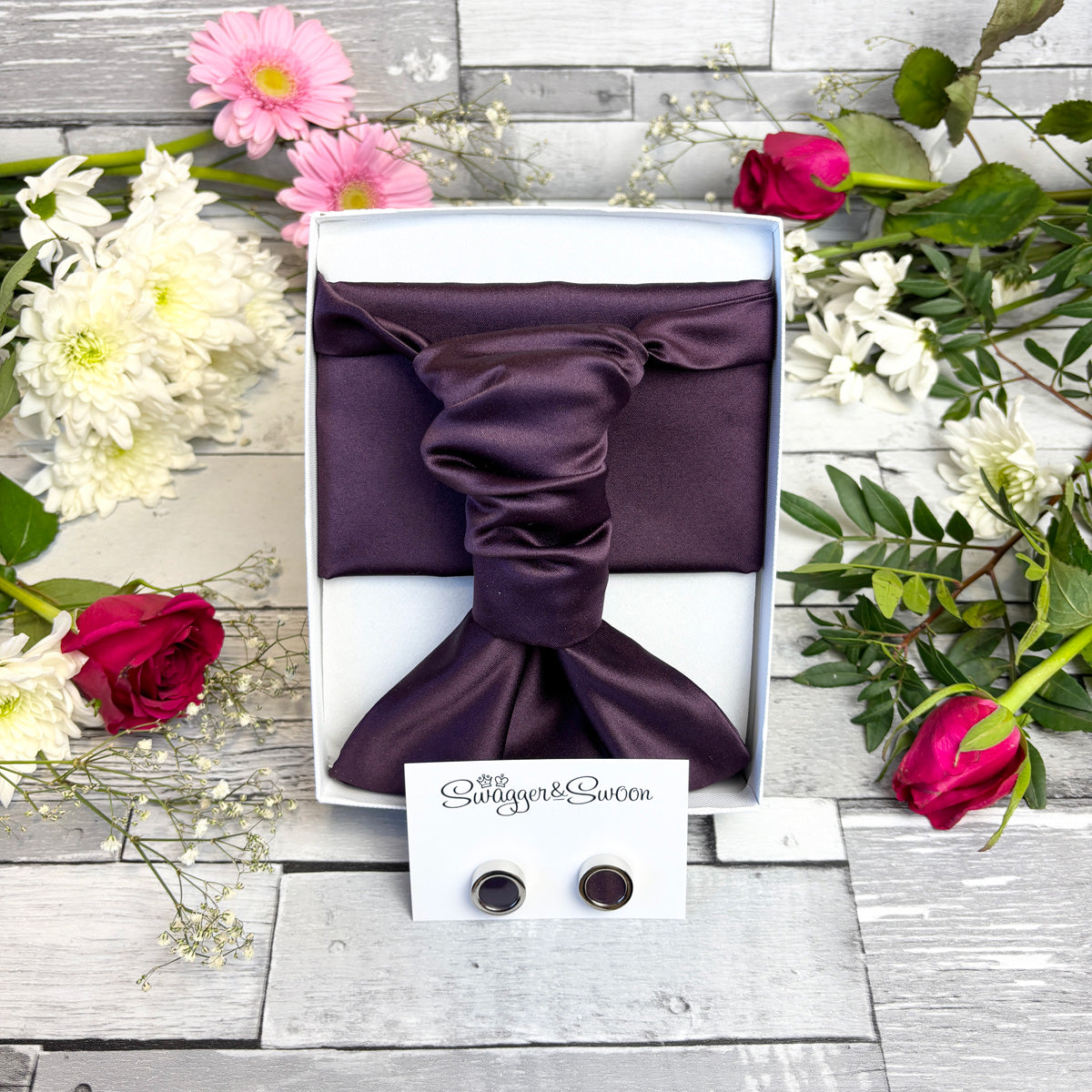 Plum Wedding Cravat