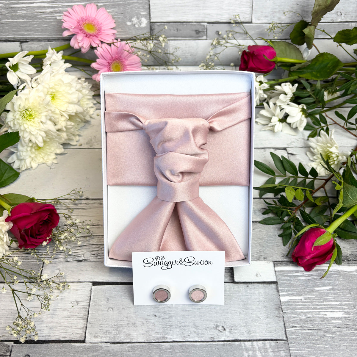 Rose Gold Wedding Cravat
