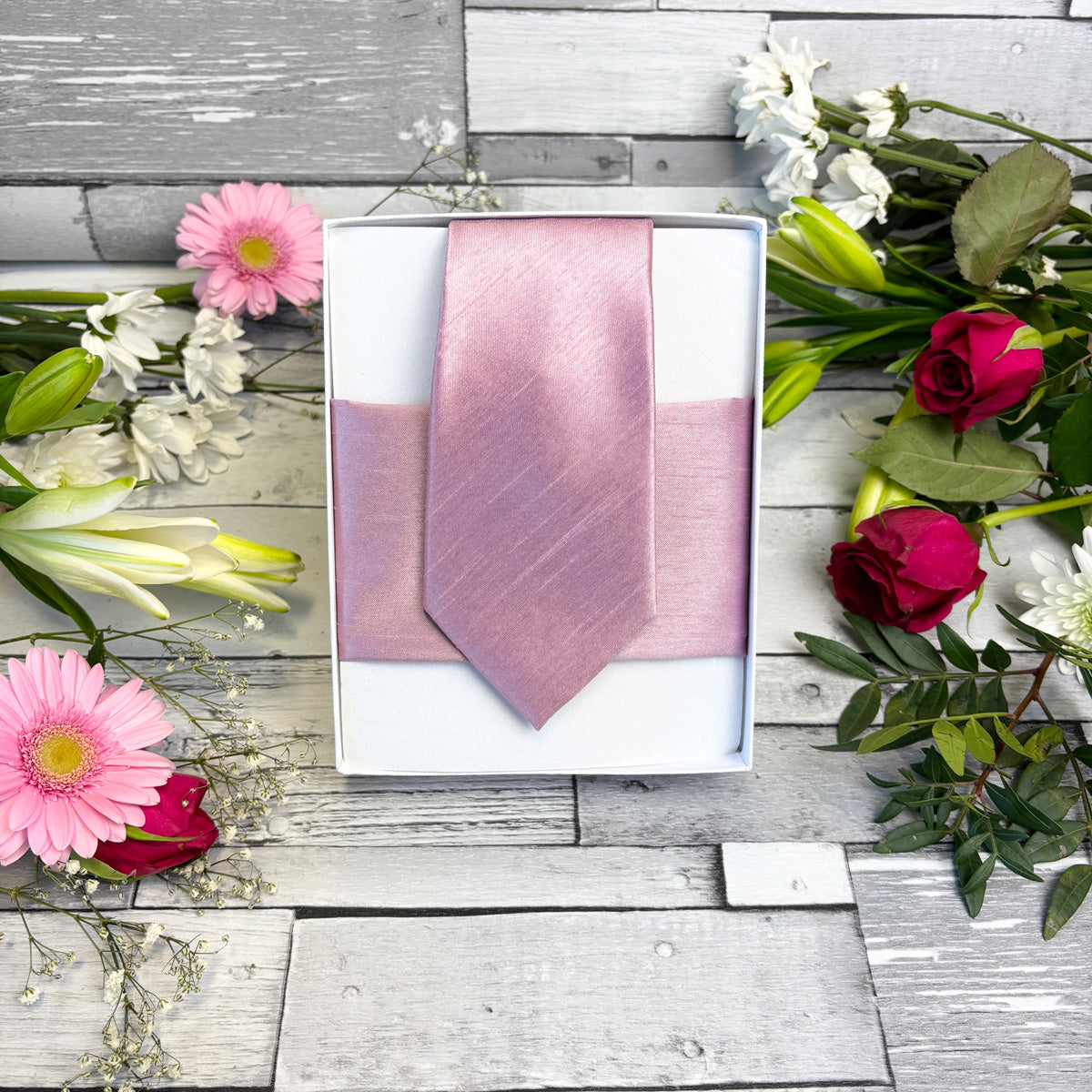 Sweet Pink Shantung Pocket Square