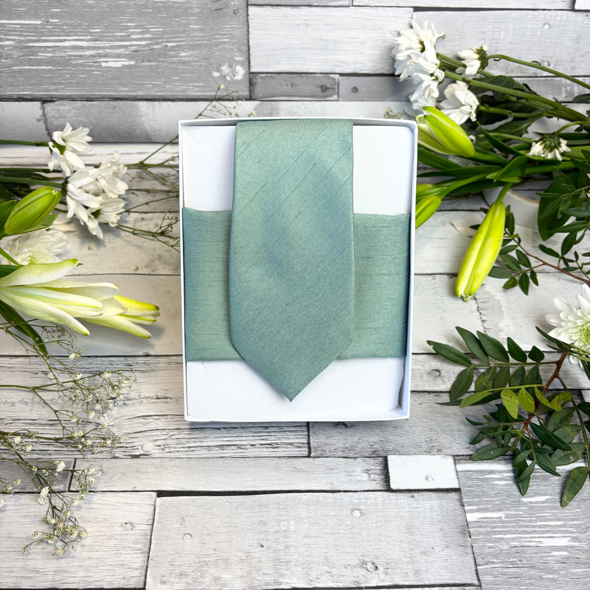 Seagrass Shantung Pocket Square