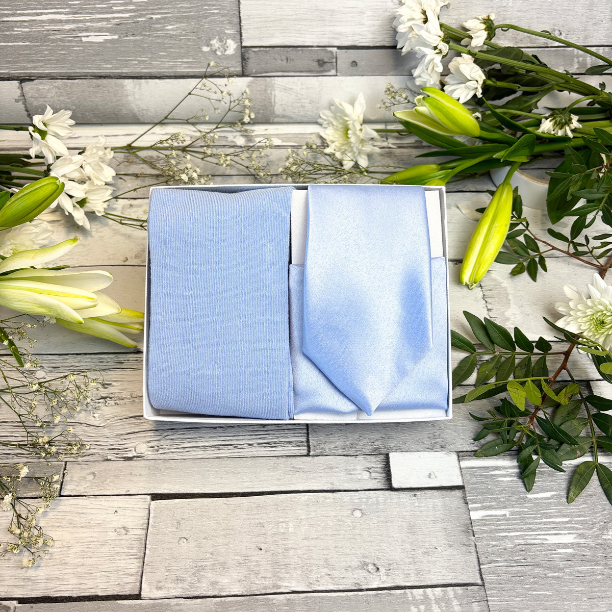 Baby Blue Tie & Socks Gift Set