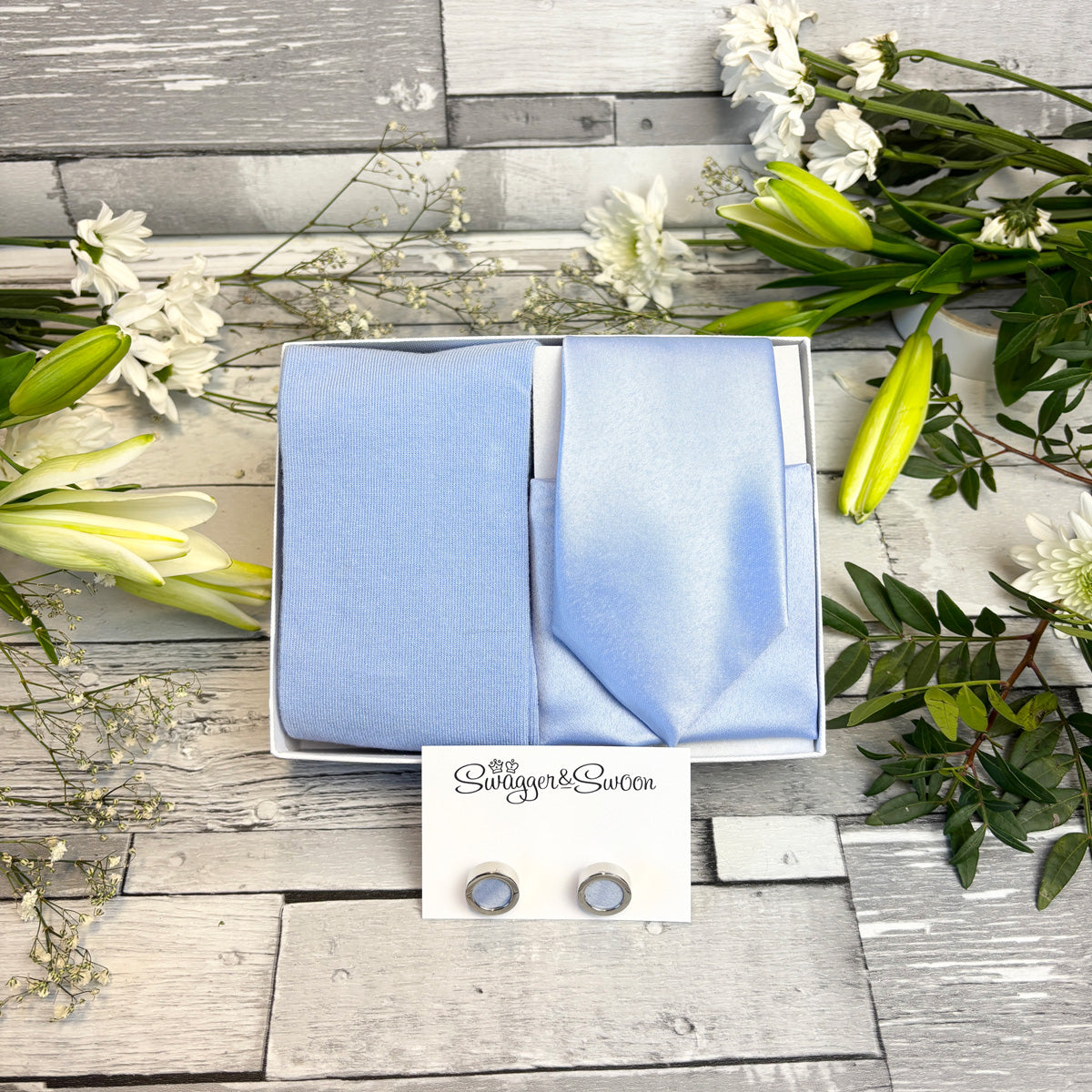 Baby Blue Tie & Socks Gift Set