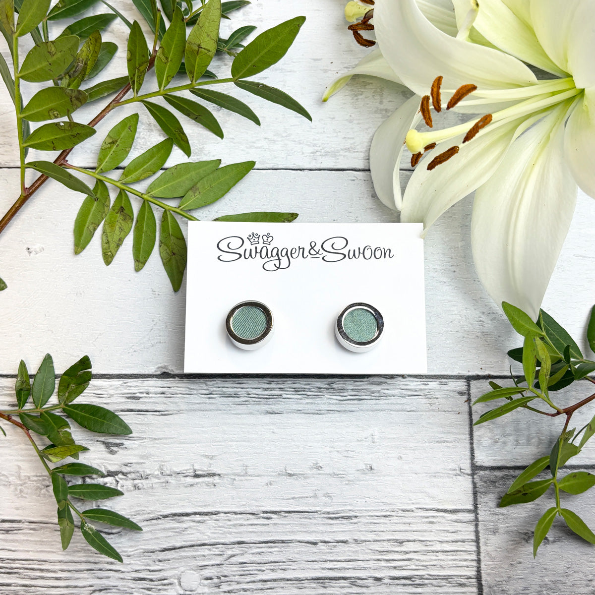 Seagrass Shantung Cufflinks