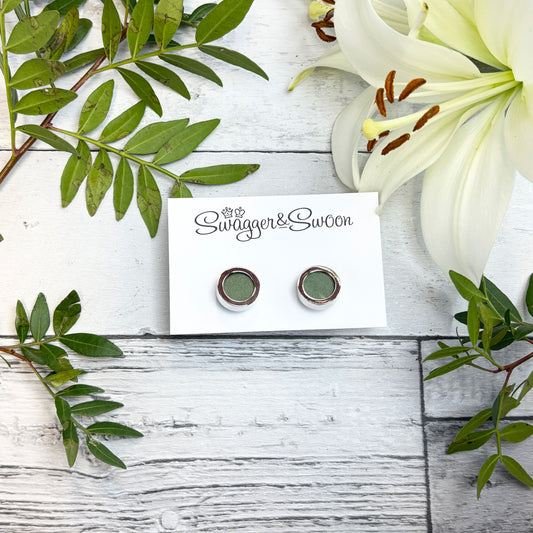 Khaki Cotton Cufflinks