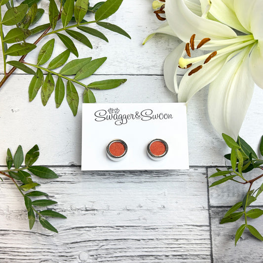 Rust Shantung Cufflinks