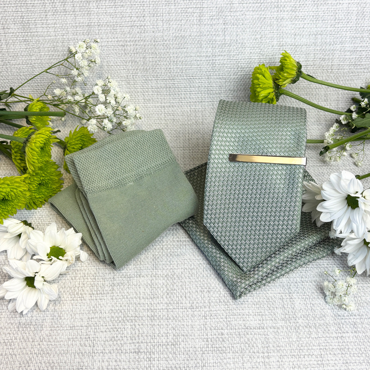 Wild Sage Woven Pocket Square