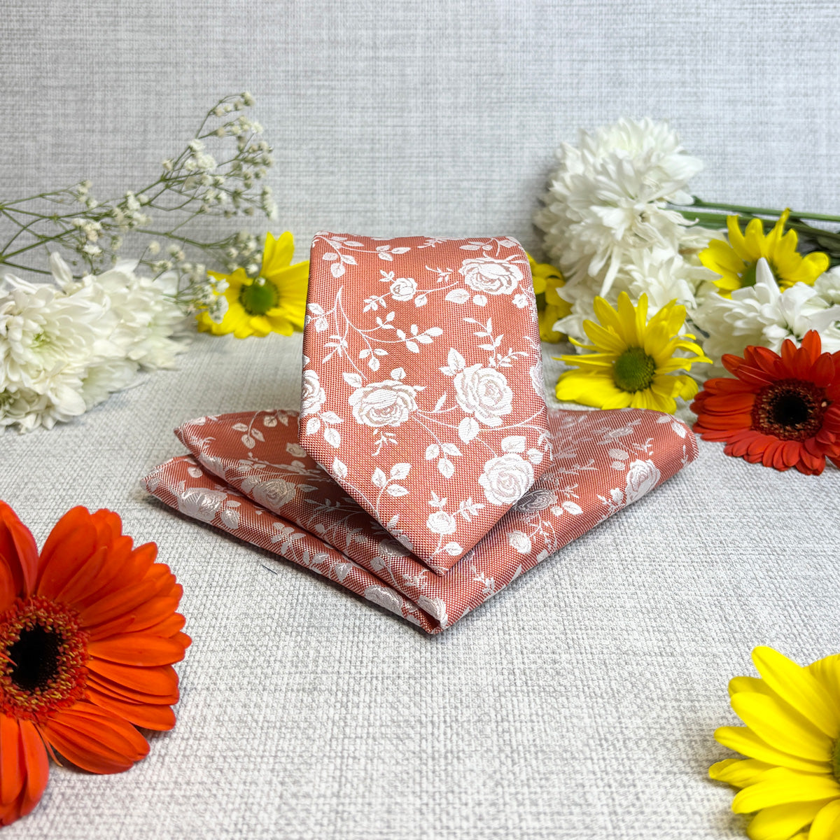 Seville Rose Petals Tie & Socks Gift Set