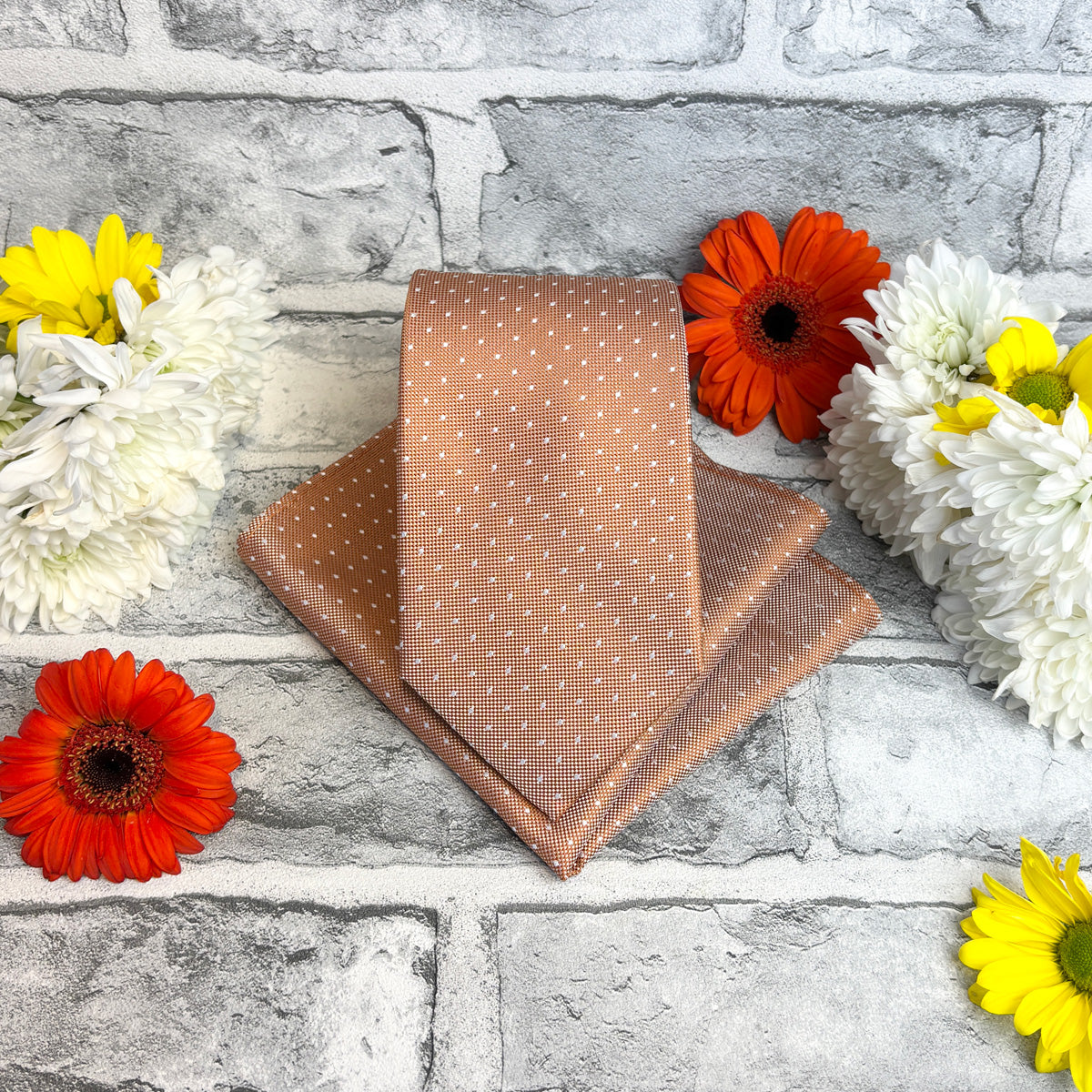 Spice Pin Dots Tie & Socks Gift Set