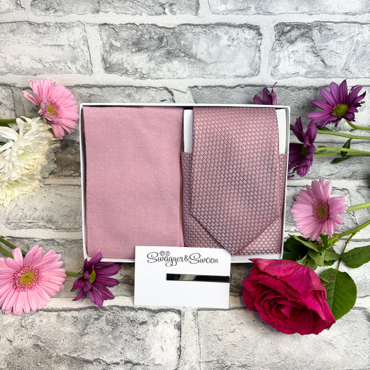 Desert Rose Woven Tie & Socks Gift Set