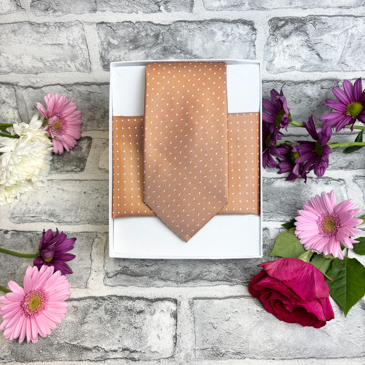 Spice Pin Dots Pocket Square