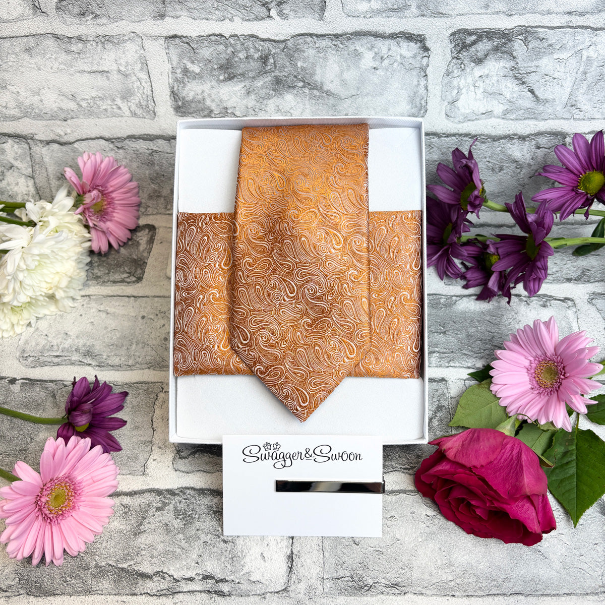 Spice Paisley Wedding Tie
