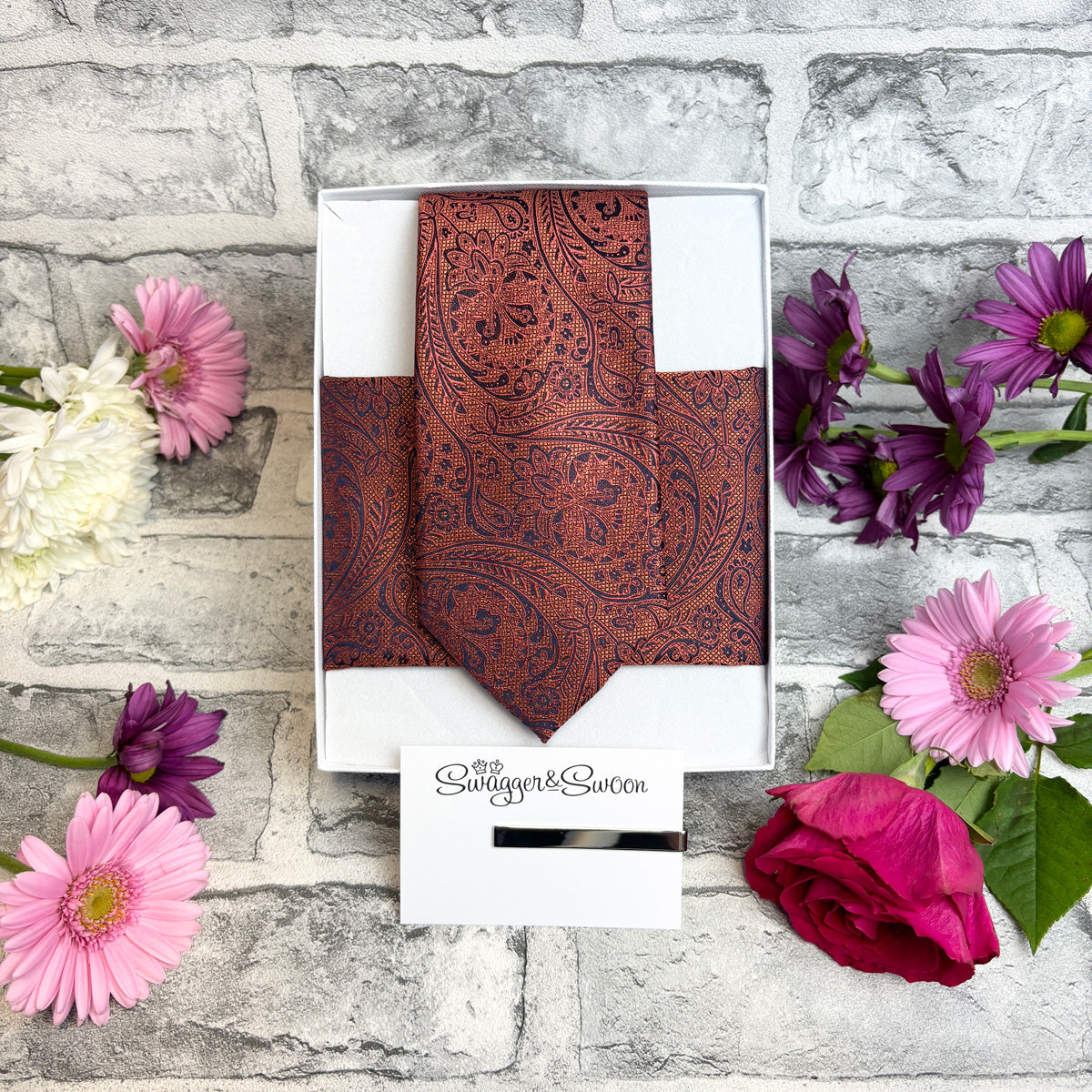 Sunset Lace Paisley Wedding Swatch