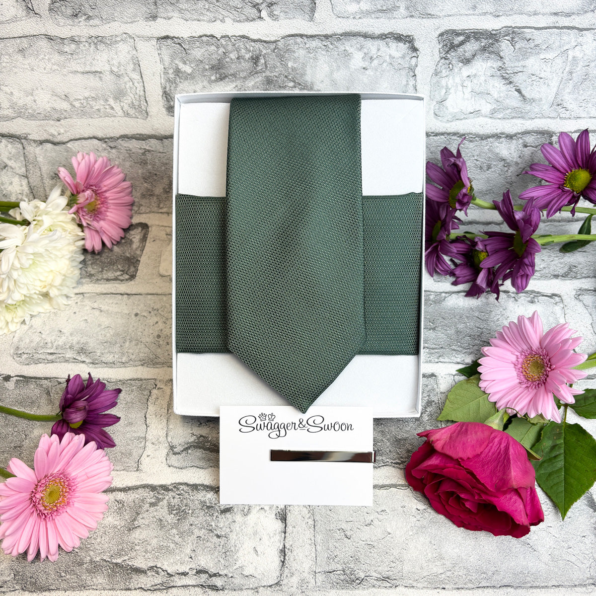 Spruce Textured Wedding Tie