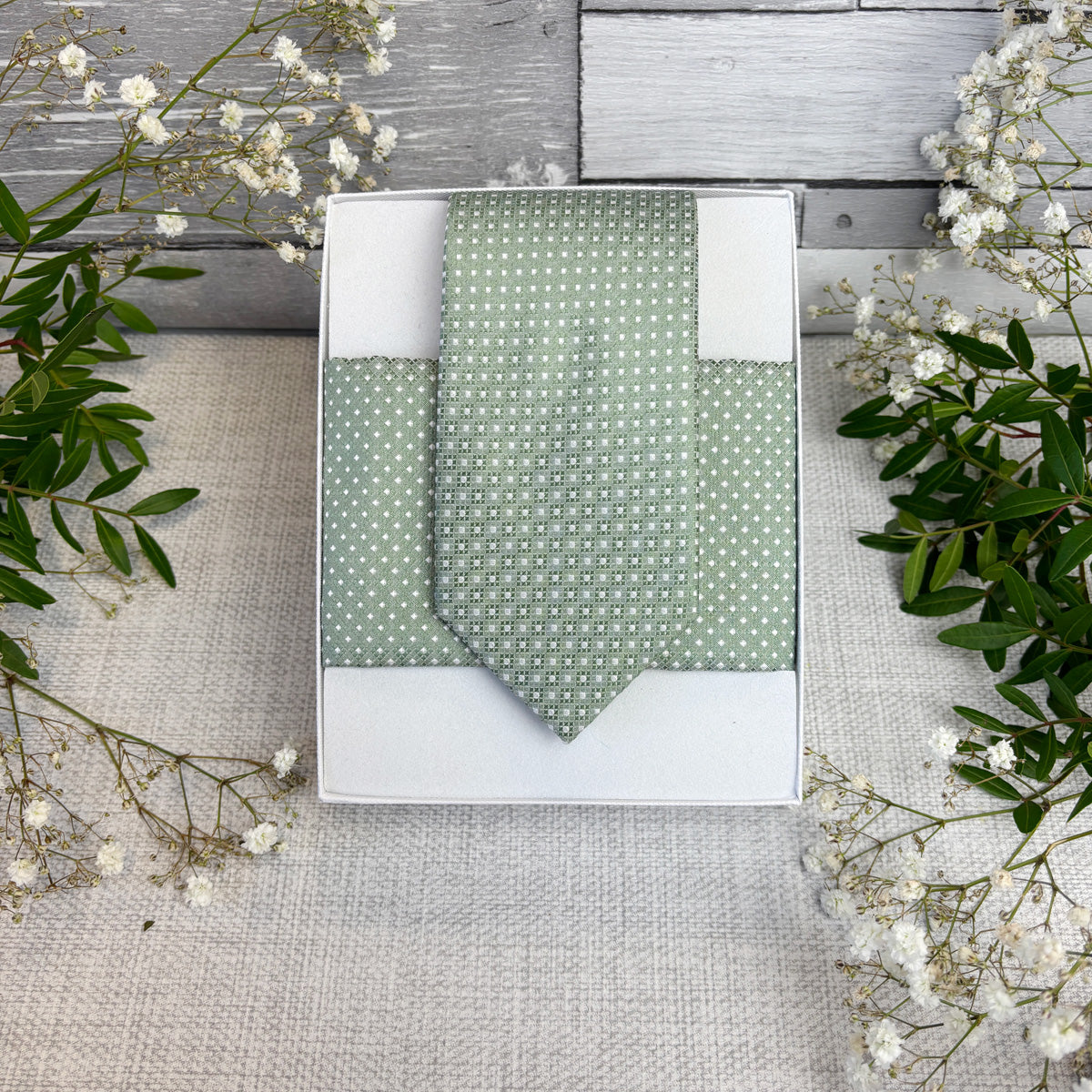Wild Sage Diamonds Pocket Square