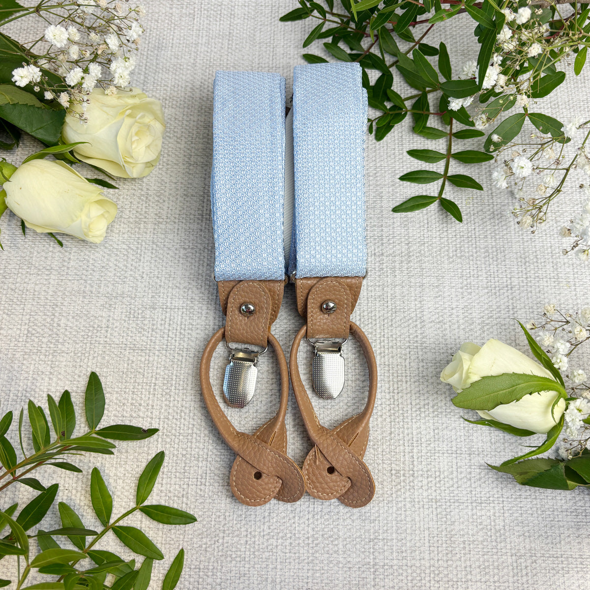 Cloudy Blue Woven Wedding Braces