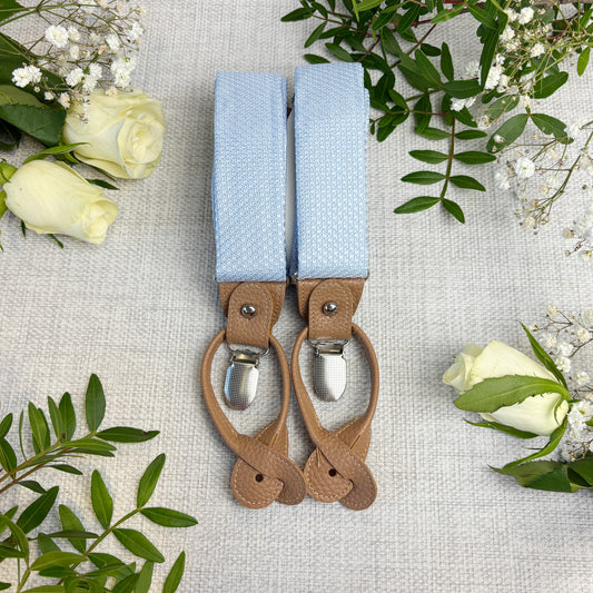 Cloudy Blue Woven Wedding Braces
