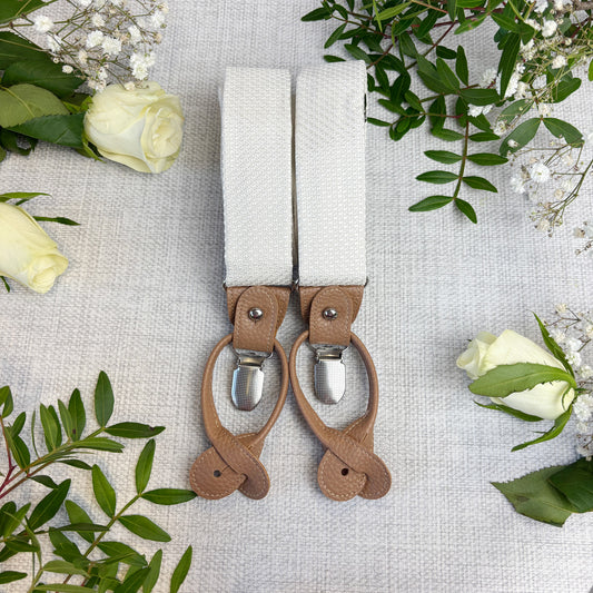 Neat Ivory Woven Wedding Braces