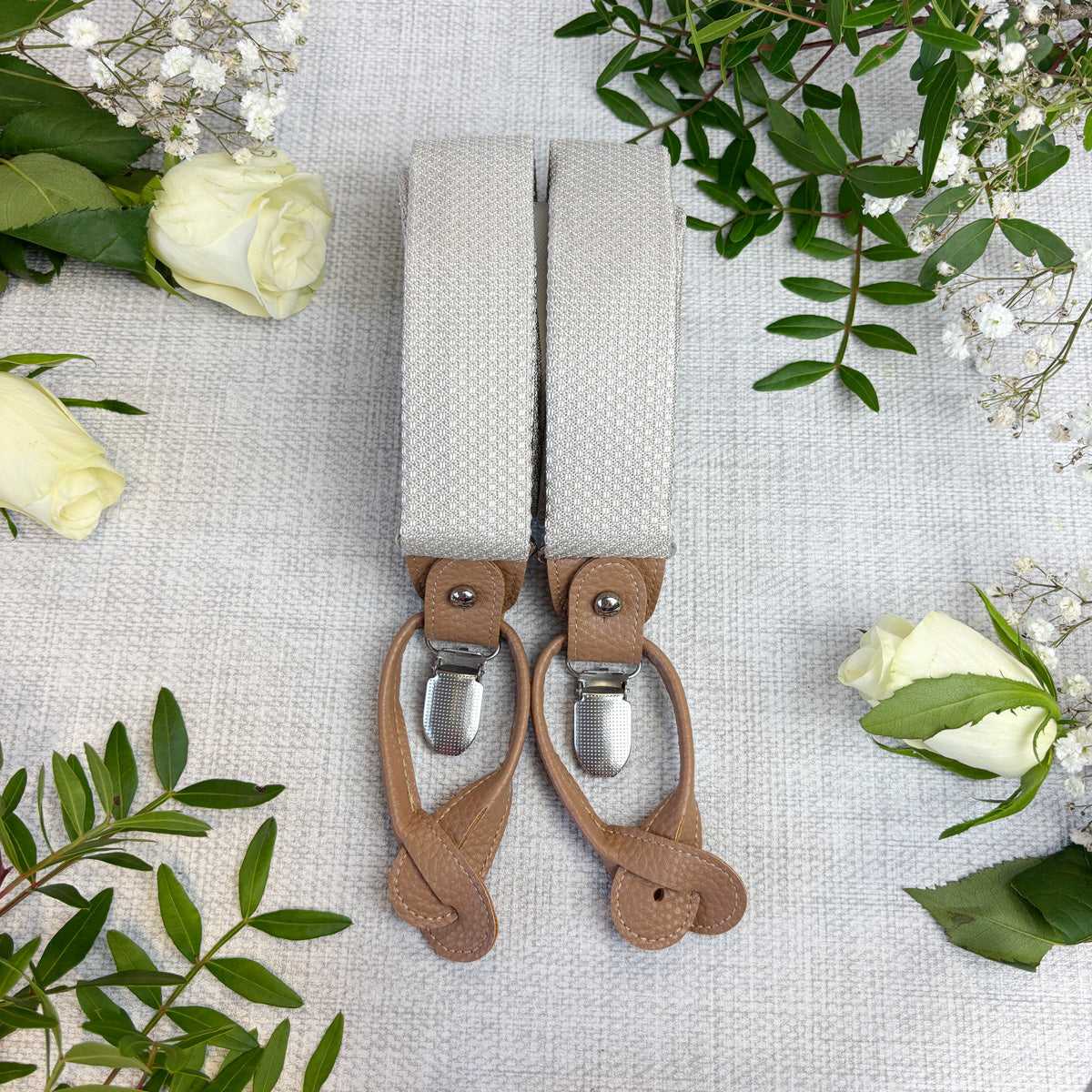 Oyster Woven Wedding Braces
