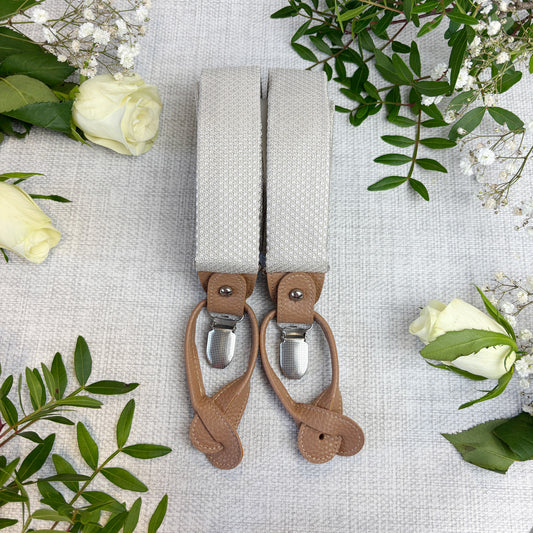 Oyster Woven Wedding Braces